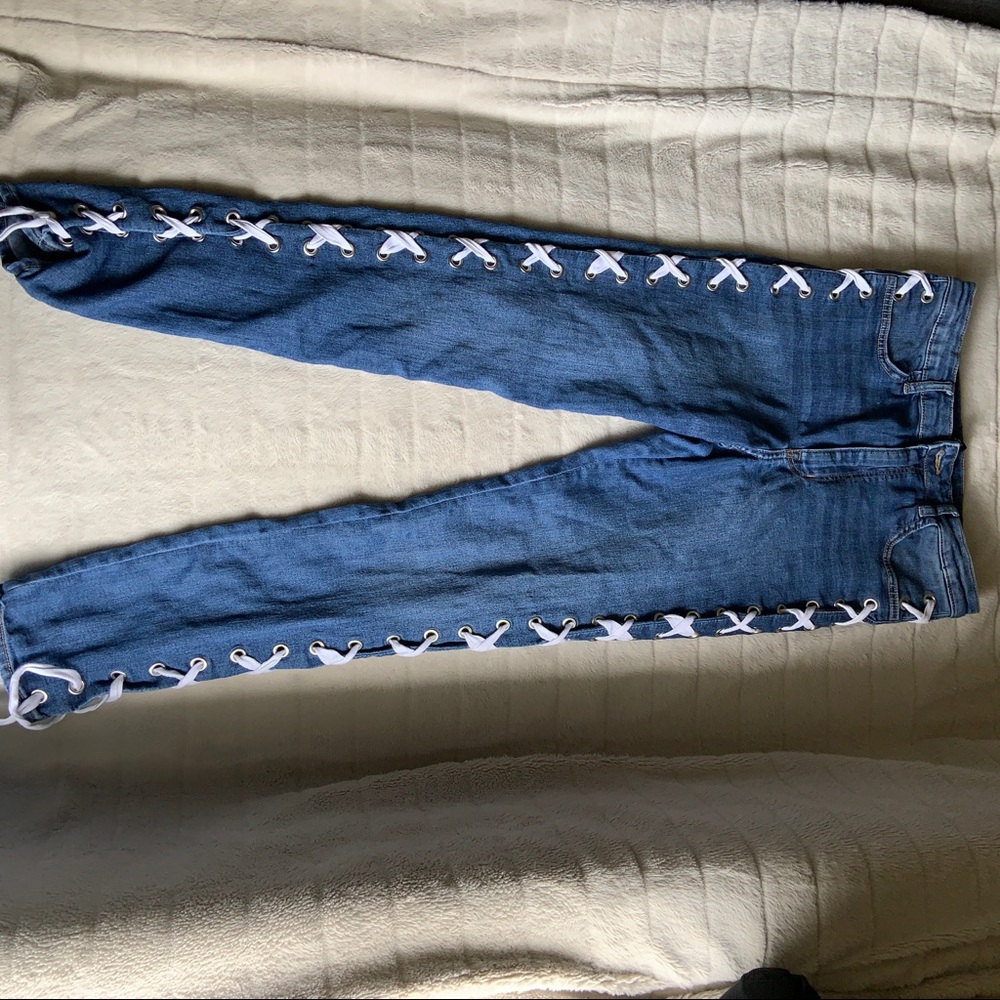 Shoe Lace Skinny Jeans | H&M - Picture 5 of 5